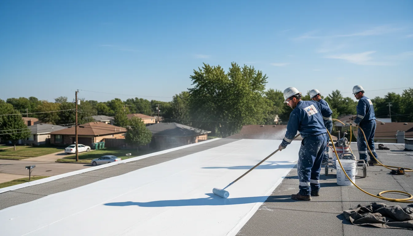 Commercial roof coating in Queen City, TX near me